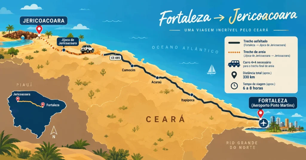 Mapa Fortaleza-Jericoacoara