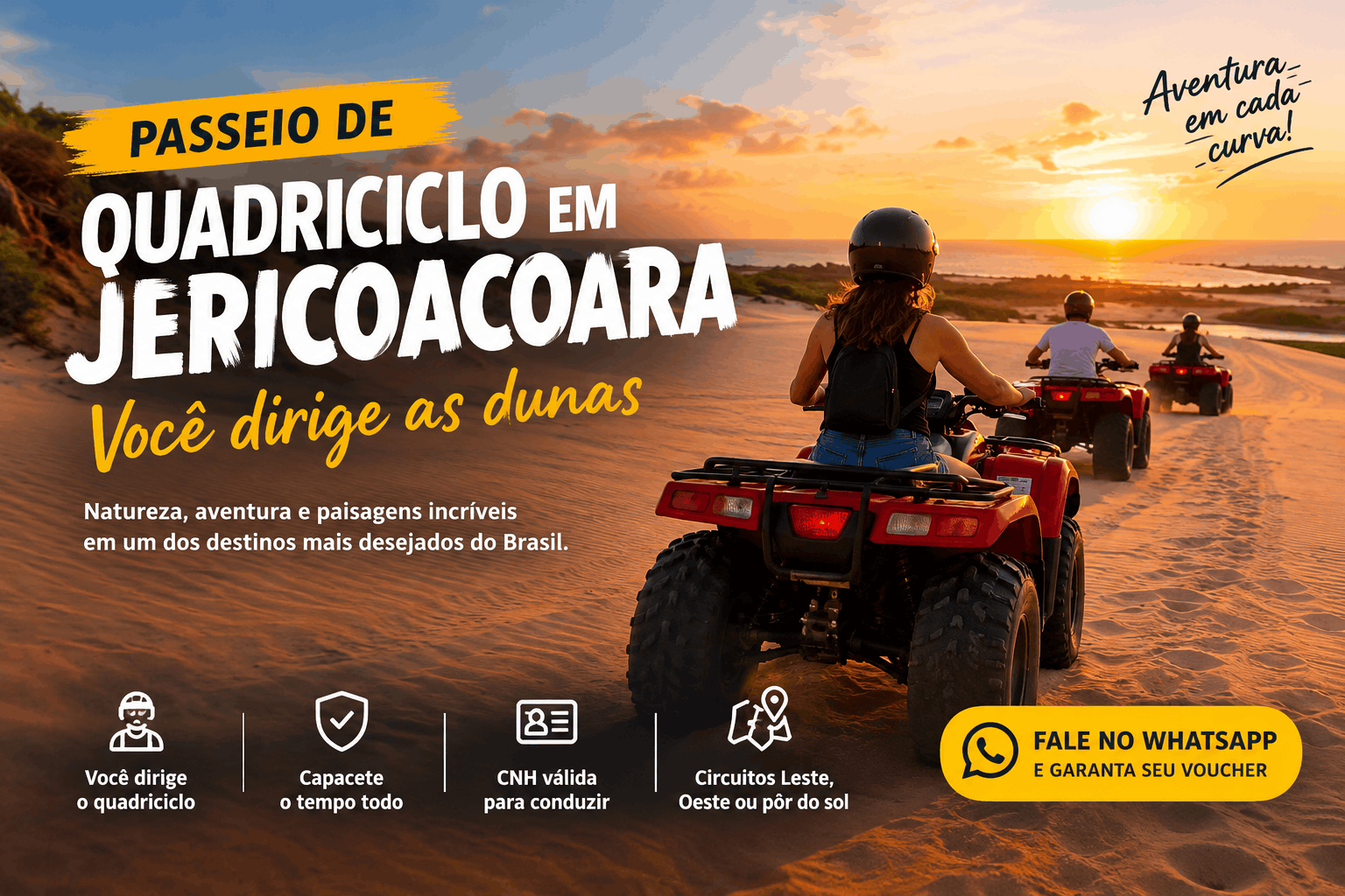 Passeio de quadriciclo em Jericoacoara